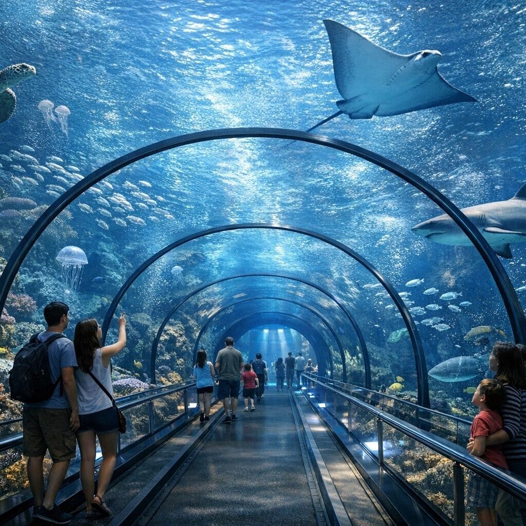 walk-through aquarium