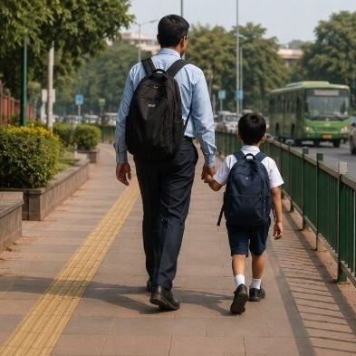 सुप्रीम कोर्ट ने पैदल यात्रियों को बुनियादी सुविधाएं मुहैया कराने को कहा है (फोटो : AI)