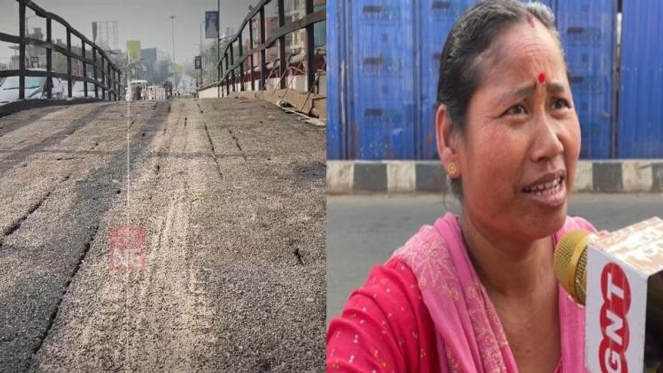 Wooden bridge over flyover: What do commuters think of this unique installation of the Assam government? Wooden bridge over flyover: What do commuters think of this unique installation of the Assam government?