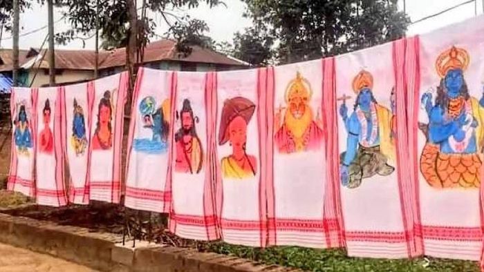 Assamese artist creates 10 deities of Lord Vishnu in Gamosa