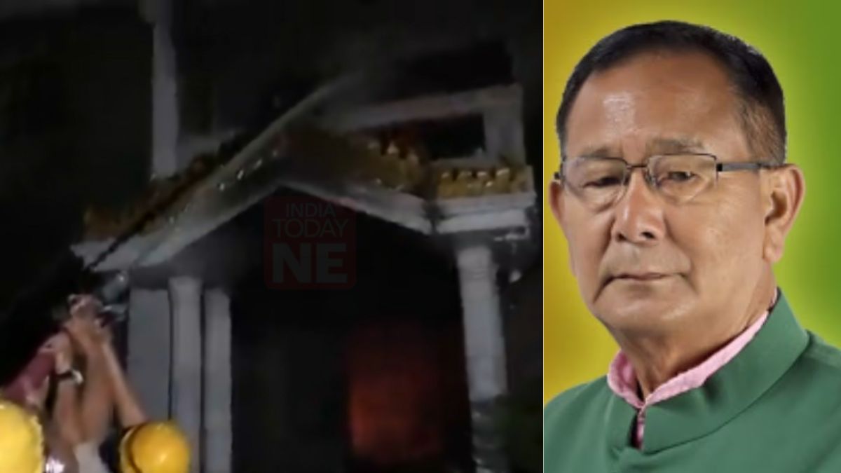 Union minister RK Ranjan Singh's residence set ablaze in Imphal East