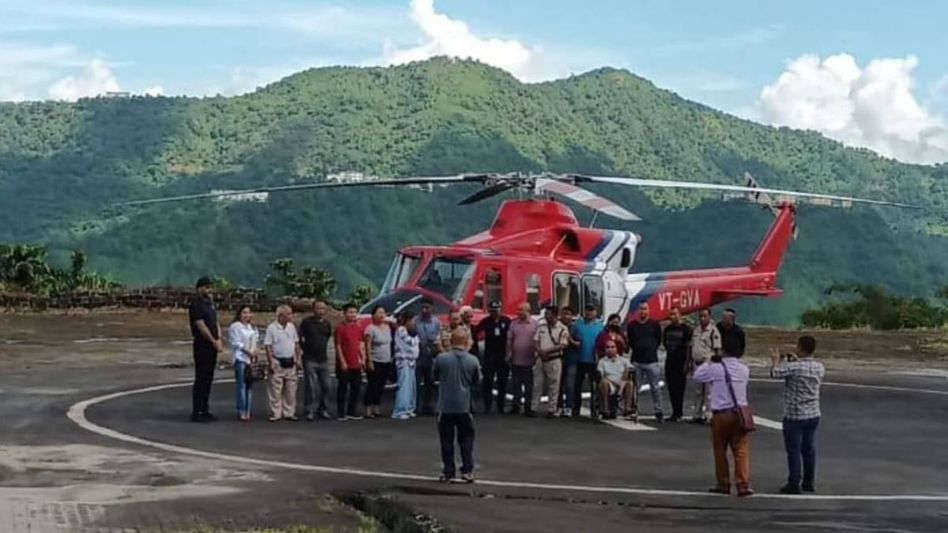 Manipur: First helicopter service from Churachandpur to Aizawl kicks off today Manipur: First helicopter service from Churachandpur to Aizawl kicks off today