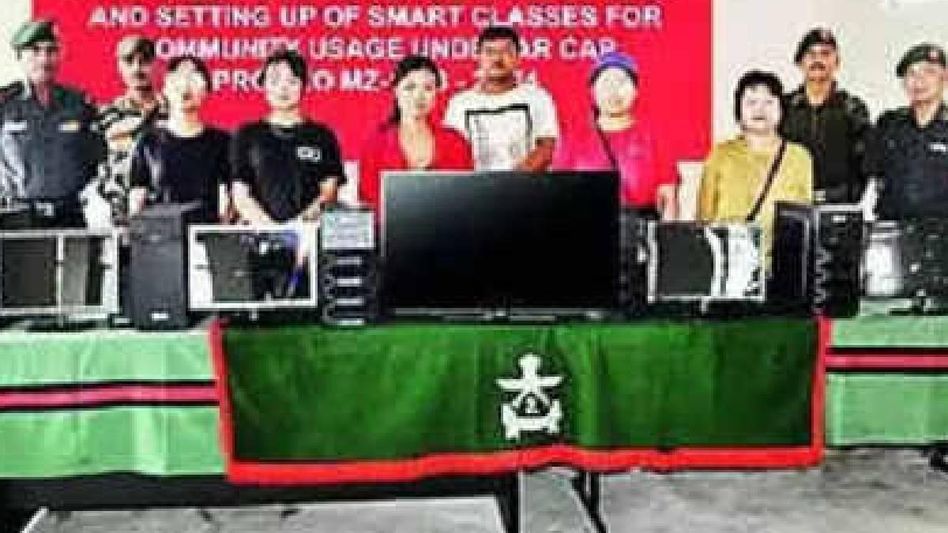 Assam Rifles extends help to Aizawl orphanage in building 'Smart Class' for community usage Assam Rifles extends help to Aizawl orphanage in building 'Smart Class' for community usage