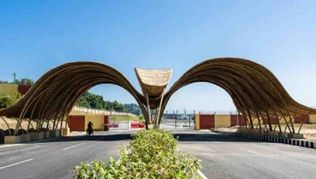 Great Hornbill Gate at Donyi Polo airport showcasing Arunachal's culture Great Hornbill Gate at Donyi Polo airport