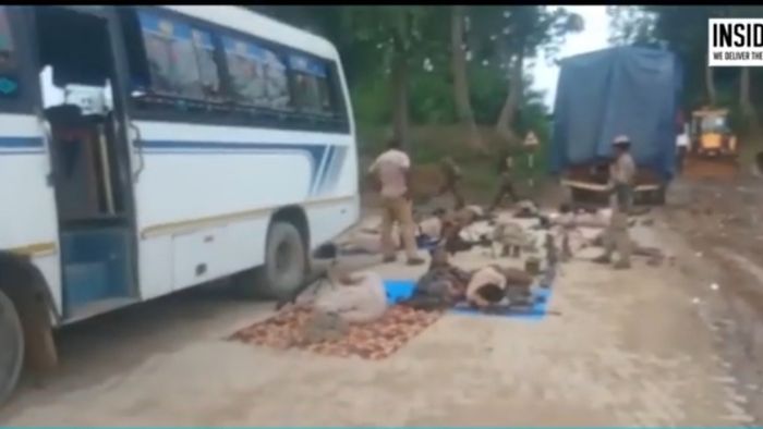 Video shows security forces along Assam-Mizoram border living without food and shelter