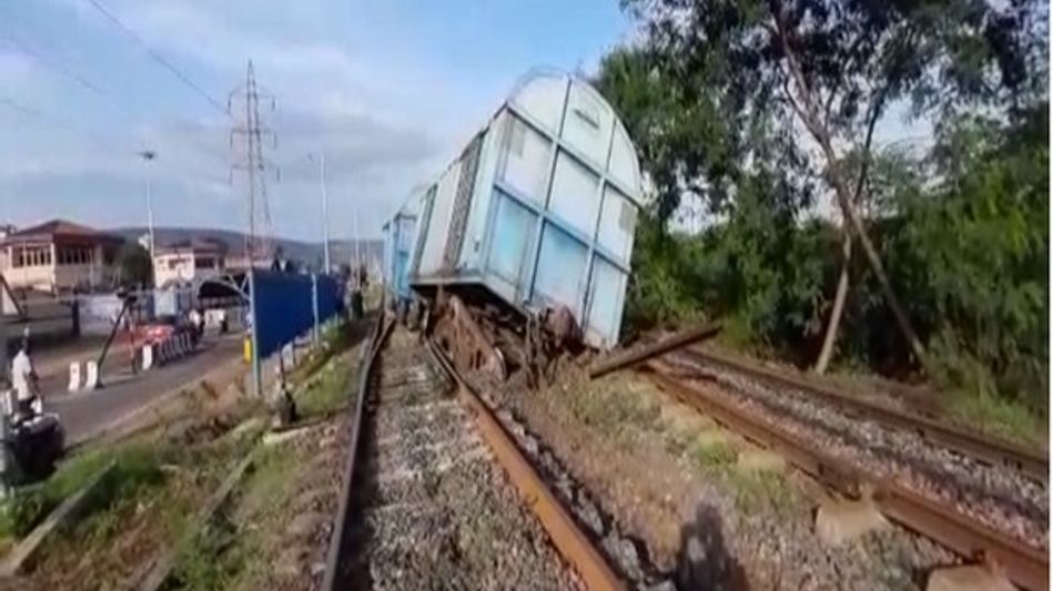 Assam: Goods train derails near Dekargaon, no injuries reported Assam: Goods train derails near Dekargaon, no injuries reported