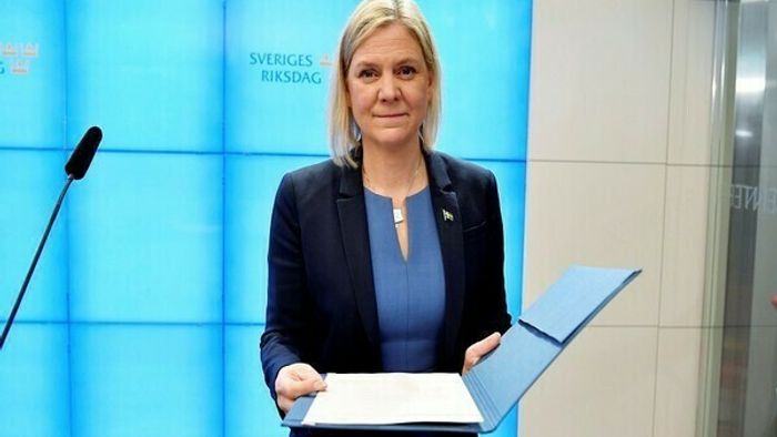 Current Finance Minister and Social Democrat leader Magdalena Andersson attends a press conference after being appointed as the country's new Prime Minister following a voting at the Swedish Parliament Riksdagen in Stockholm, Sweden November 24, 2021