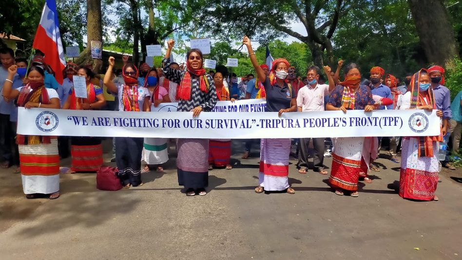 TPF holds massive protests seeking Pradyot’s coronation in ADC draws flak TPF holds massive protests seeking Pradyot’s coronation in ADC draws flak