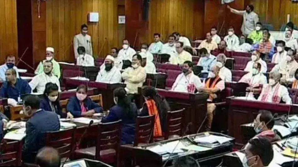 Assam: Opposition walks out of Assembly; protest against price rise Assam: Opposition walks out of Assembly; protest against price rise