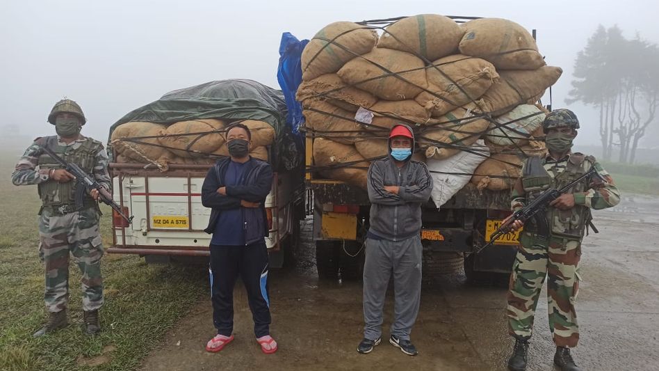 Mizoram: Assam Rifles recovers Areca nuts worth Rs 24 lakhs in Champhai district Mizoram: Assam Rifles recovers Areca nuts worth Rs 24 lakhs in Champhai district