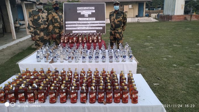 Assam: BSF apprehends Bangladeshi miscreants, seizes liquor and cannabis from Indo-Bangladesh Border