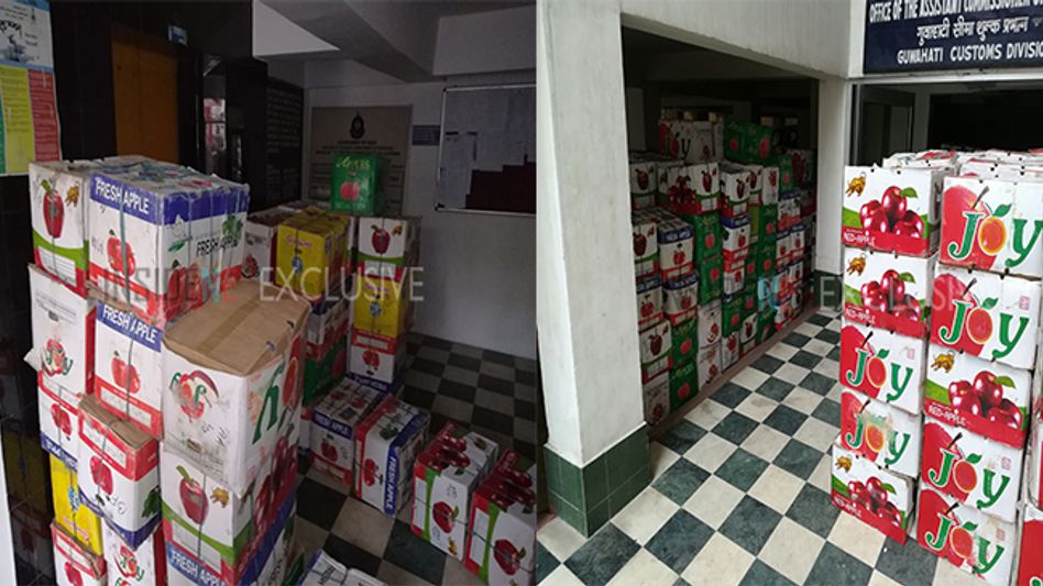 ASSAM: CHINESE APPLES SEIZED IN THE CITY ASSAM: CHINESE APPLES SEIZED IN THE CITY
