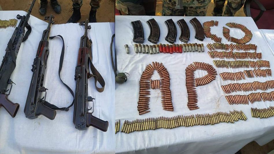 Assam: Huge cache of arms, ammunition recovered in Karbi Anglong, 3 arrested Assam: Huge cache of arms, ammunition recovered in Karbi Anglong, 3 arrested