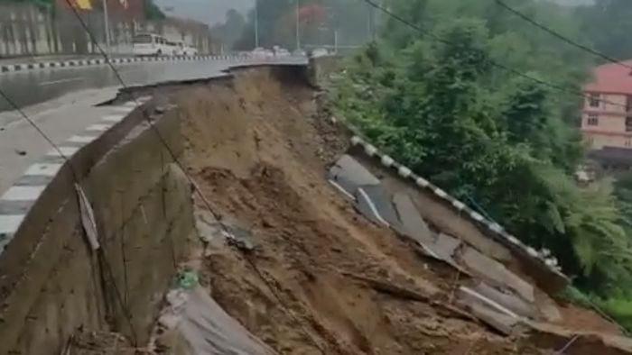 Arunachal highway damaged by flood; locals blame poor construction