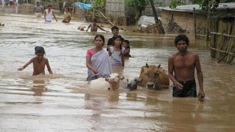 Assam Flood condition improves; Five district affected as of now Assam Flood condition improves; Five district affected as of now