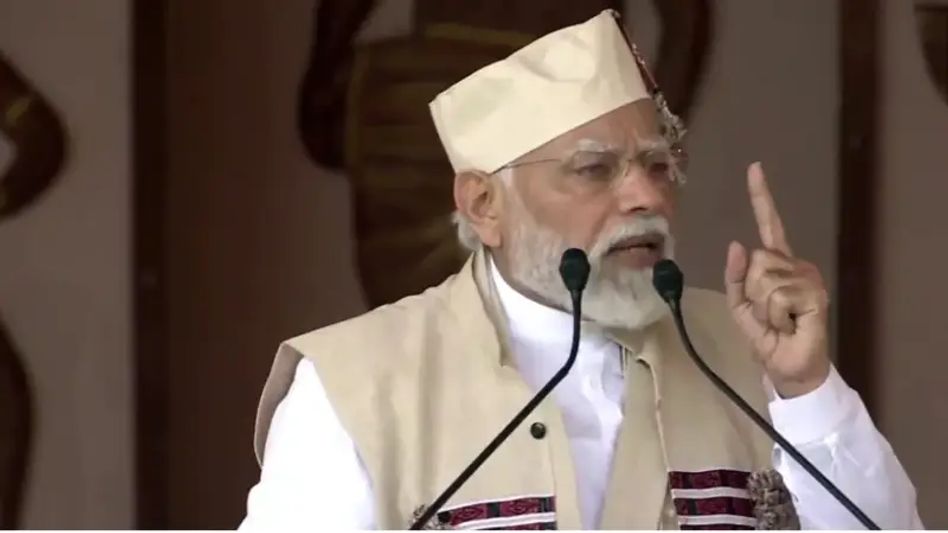 PM Modi spoke about  benefits of  ‘double-engine' govts while referring to Northeast PM Modi spoke about  benefits of  ‘double-engine' govts while referring to Northeast