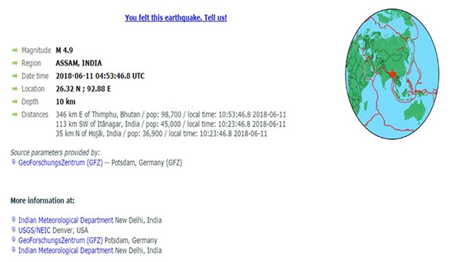 BREAKING: MAGNITUDE 4.9 JOLTS ASSAM BREAKING: MAGNITUDE 4.9 JOLTS ASSAM