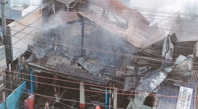 Assam: Massive fire Breaks Out near Nemcare Hospital in Guwahati Assam: Massive fire Breaks Out near Nemcare Hospital in Guwahati
