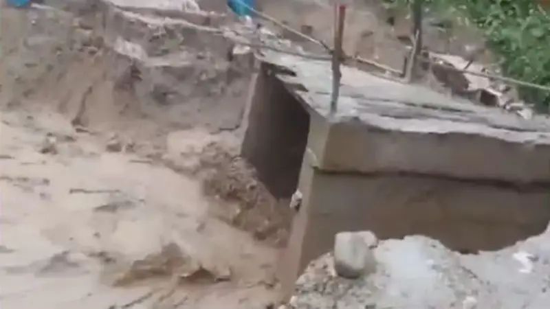 Arunachal Pradesh: Bridge Washed Away in Flood in East Siang district