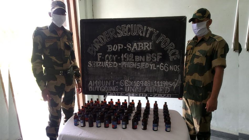 Assam: BSF foils attempt of phensedyl smuggling, seizes huge consignment Assam: BSF foils attempt of phensedyl smuggling, seizes huge consignment