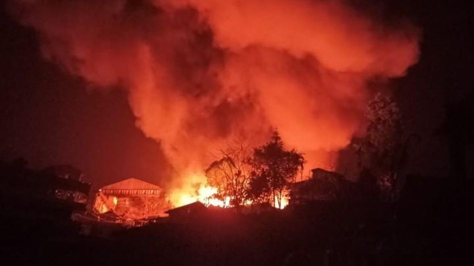 Nagaland: School, shops reduced to ashes in Mon fire Nagaland: School, shops reduced to ashes in Mon fire