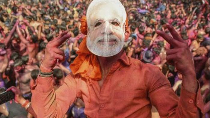 A PM Modi supporter in Varanasi