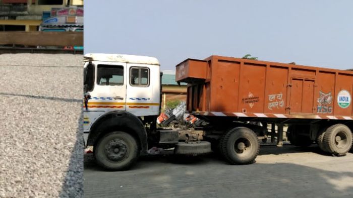 Assam: Forest detained illegal stone trailor in Dhubri