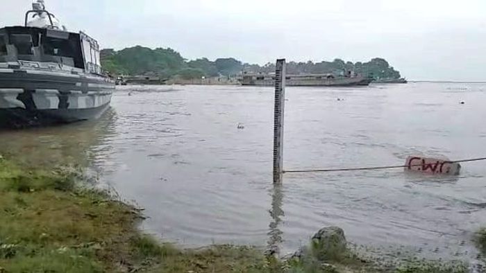 Assam: Water level of Brahmaputra river crosses danger level in Dhubri