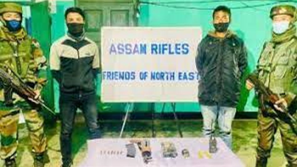 Manipur: Assam Rifles and Manipur police in an joint operation arrests PLA and KCP-N militants Manipur: Assam Rifles and Manipur police in an joint operation arrests PLA and KCP-N militants