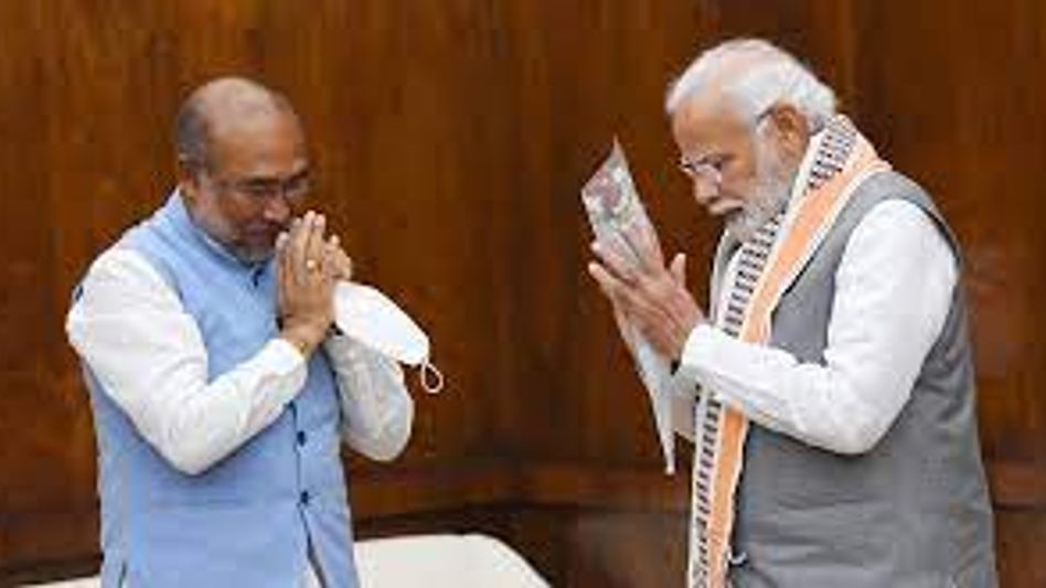 New Delhi: CM of Manipur Biren Singh meets Prime Minister Narendra Modi New Delhi: CM of Manipur Biren Singh meets Prime Minister Narendra Modi