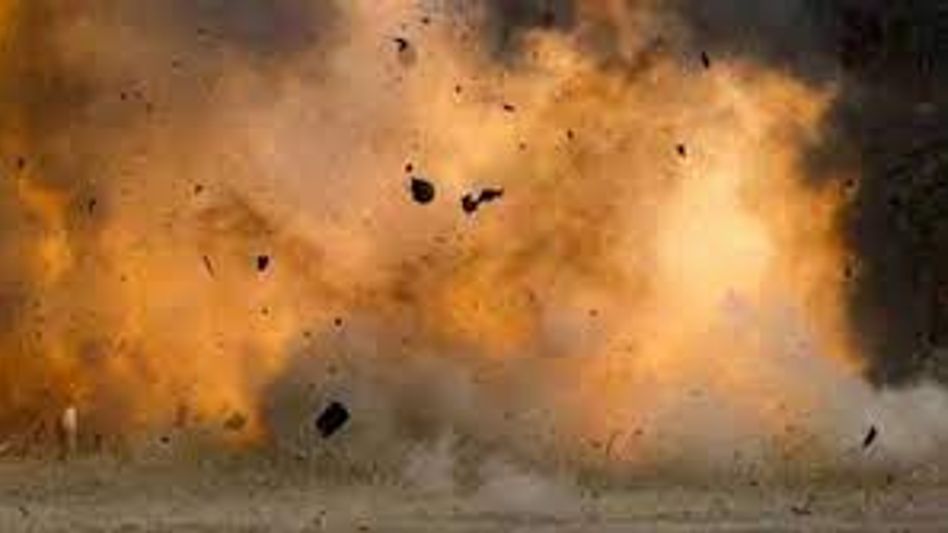Crude oil bomb explosion near the residence of Ex BJP spokesperson Ch. Bijoy Crude oil bomb explosion near the residence of Ex BJP spokesperson Ch. Bijoy