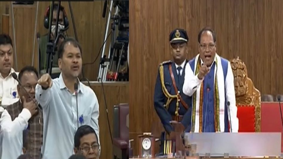 Assam Assembly: Heated conversation between Biswajit Daimari and Akhil Gogoi Assam Assembly: Heated conversation between Biswajit Daimari and Akhil Gogoi