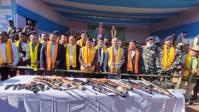 Assam: 67 DNLA militants lay down arms in Karbi Anglong district