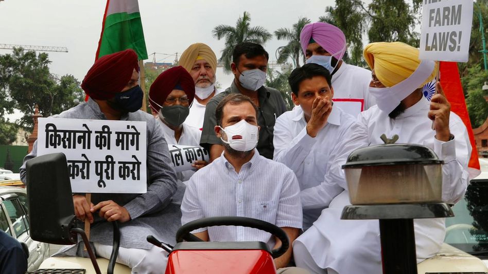 If you force to sell farms, we will bring tractor to parliament: Rahul Gandhi If you force to sell farms, we will bring tractor to parliament: Rahul Gandhi