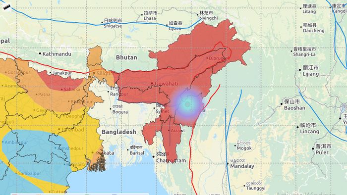 aftershock measuring 3 on the Richter scale was felt in the state