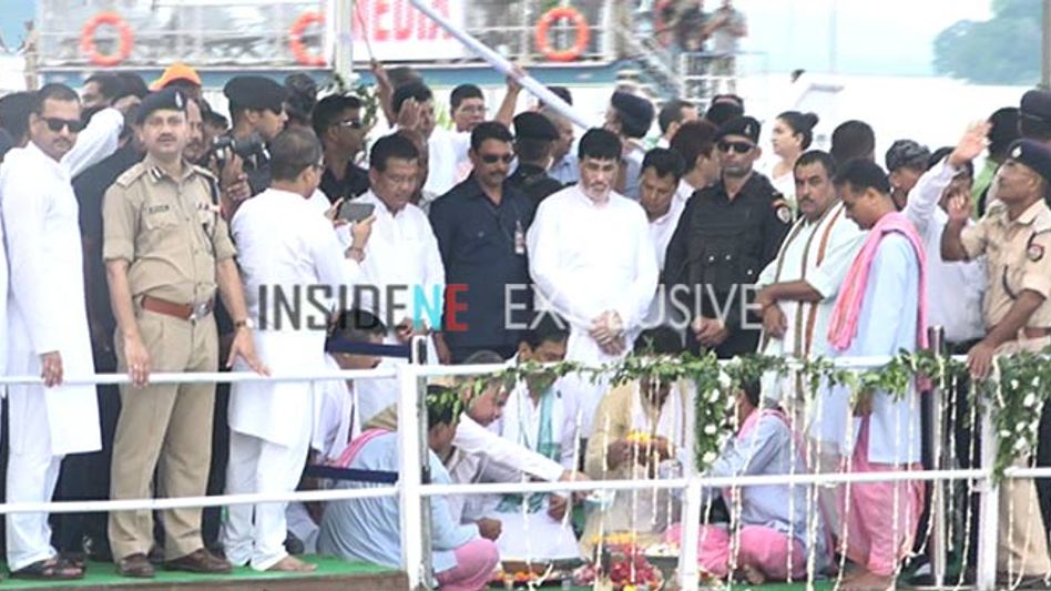 Ashes of Vajpayee immersed in NE rivers Ashes of Vajpayee immersed in NE rivers