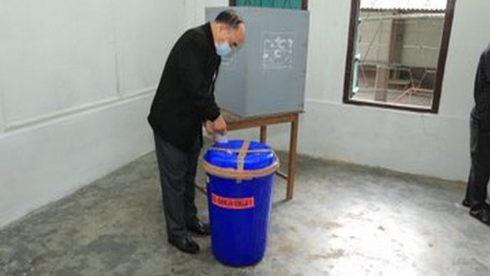 Mizoram chief minister Zoramthanga participates in general election to village councils