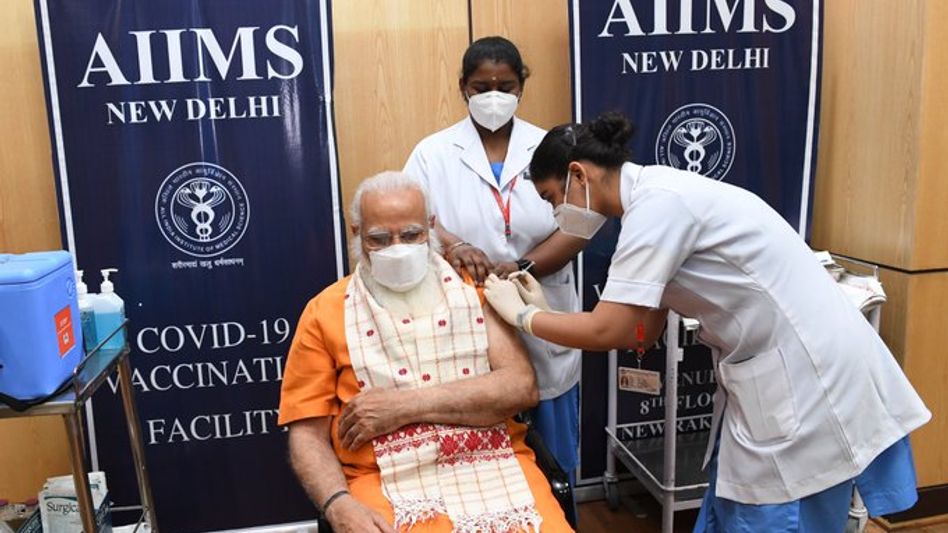 PM Modi receives 2nd dose of COVAXIN PM Modi receives 2nd dose of COVAXIN