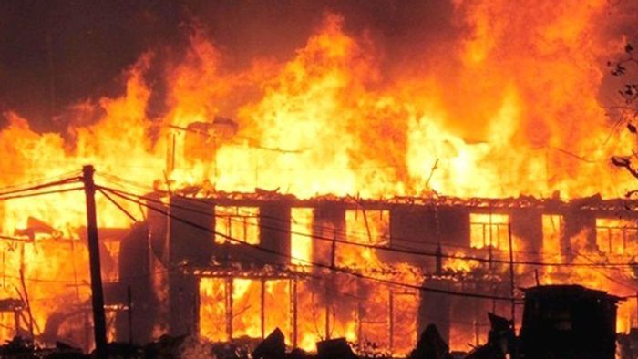 fire in showroom