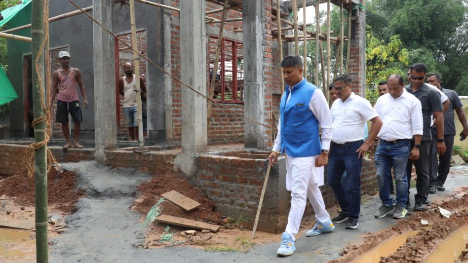 Pijush Hazarika reviews anganwadi centres at Marangabari: Take stock of progress of construction Pijush Hazarika reviews anganwadi centres at Marangabari: Take stock of progress of construction