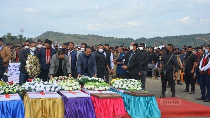 File Photo: Oting villagers' funeral