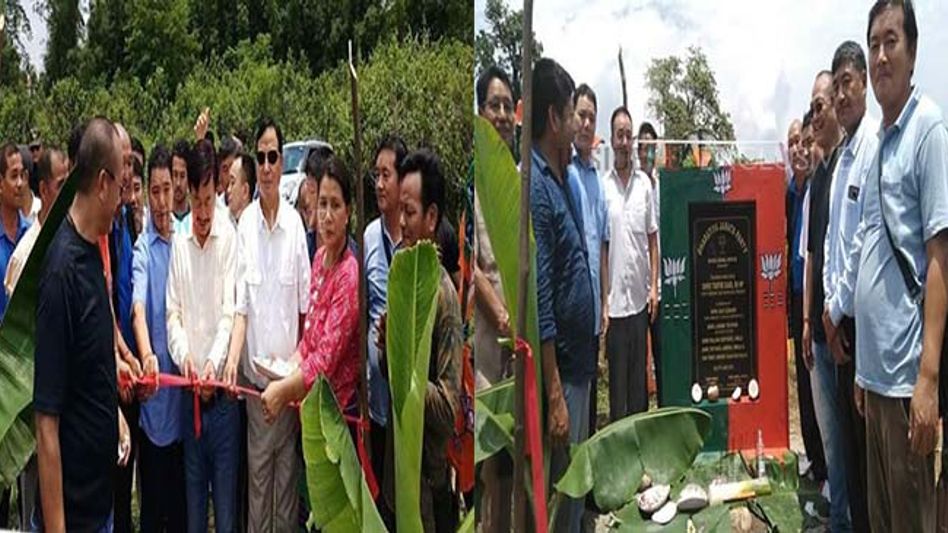 ARUNACHAL PRADESH: GAO LAYS FOUNDATION STONE OF ZONAL BJP OFFICE ARUNACHAL PRADESH: GAO LAYS FOUNDATION STONE OF ZONAL BJP OFFICE