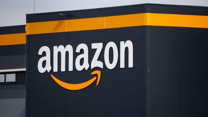 BRETIGNY-SUR-ORGE, FRANCE - APRIL 21: The logo of Amazon is seen on the facade of the company logistics center on April 21, 2020 in Bretigny-sur-Orge, France. The French government has ordered the American e-commerce giant Amazon to take measures at