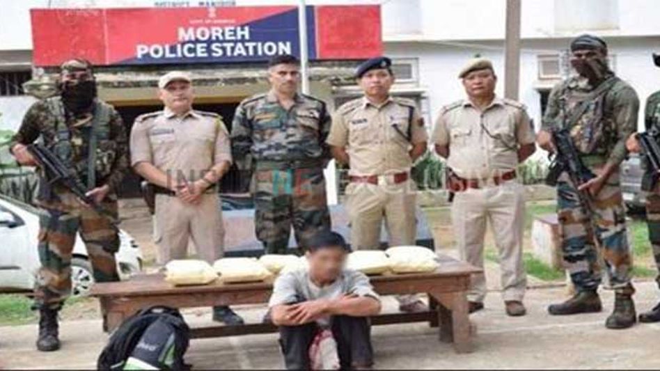 Drug Smuggler Arrested With Rs 8 Crore Drugs At Moreh Drug Smuggler Arrested With Rs 8 Crore Drugs At Moreh
