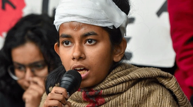 FIR against Injured JNUSU Chief Aishe Ghosh following JNU Admin’s Complaint FIR against Injured JNUSU Chief Aishe Ghosh following JNU Admin’s Complaint