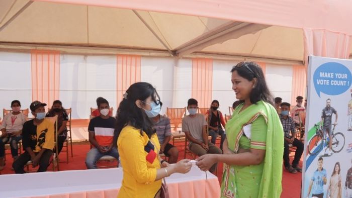 model polling station