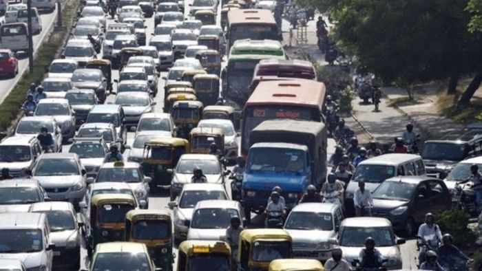 Massive traffic snarls due to traffic restrictions on GNB Road in Guwahati