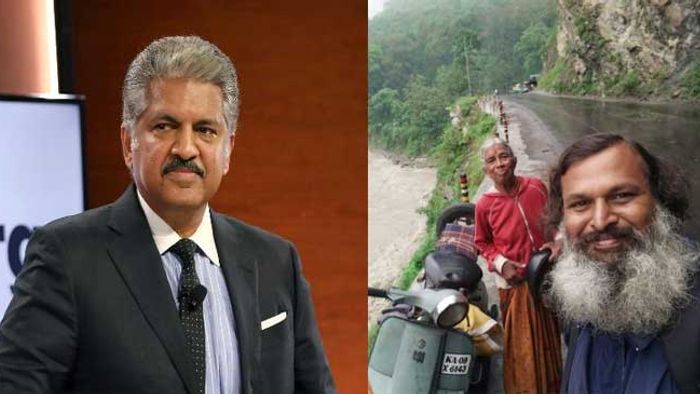 Anand Mahindra Offers Car to Man Touring Country with Mother on Scooter