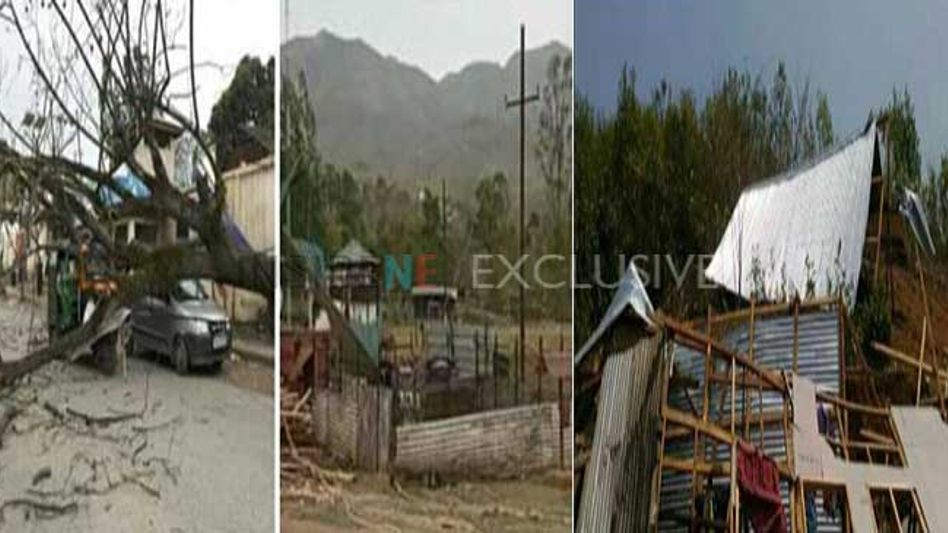 Thunderstorm menace at Churachandpur district in Manipur Thunderstorm menace at Churachandpur district in Manipur