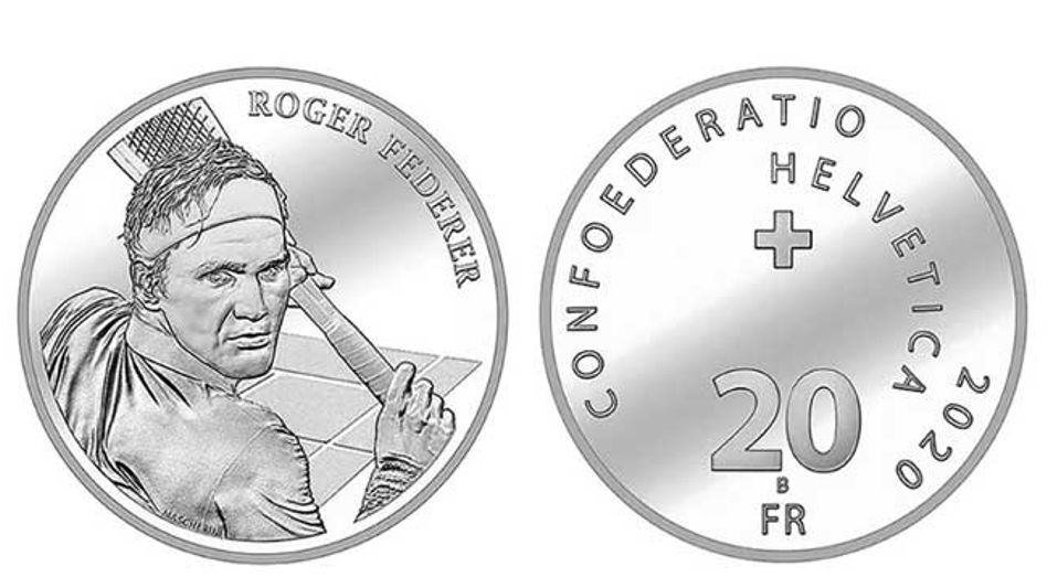 Swissmint Creates 20-Franc Silver Coin Bearing Tennis Legend Roger Federer's Image Swissmint Creates 20-Franc Silver Coin Bearing Tennis Legend Roger Federer's Image